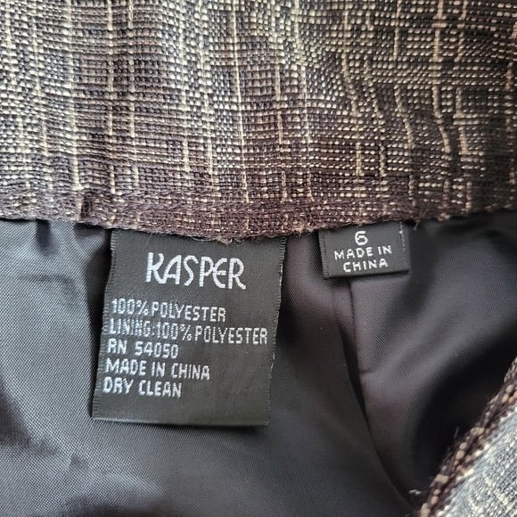 ☀️Kasper Black and Gold Metallic Pencil Skirt - Picture 4 of 7